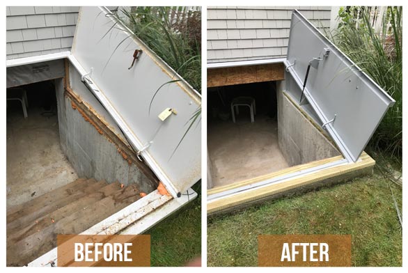Bilco Basement Bulkhead Door Installation - New Hampshire